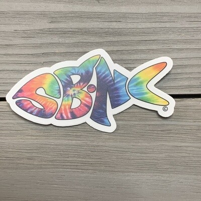 STICKER (S) SBNC FISH RAINBOW TIE-DYE