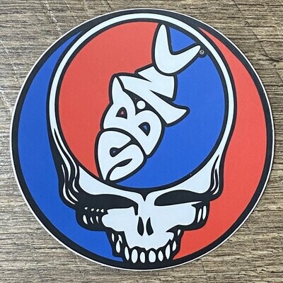 STICKER (L) SBNC FISH GR8FUL SKULL