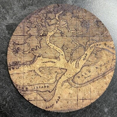 BALD (SUNSET) BEACH ROUND CORK COASTER