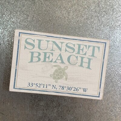 MAGNET PB SUNSET BEACH GREEN TURTLE