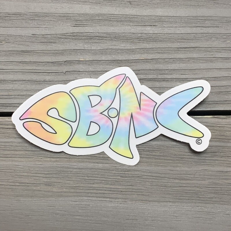 STICKER (S) SBNC FISH PASTEL TIE-DYE