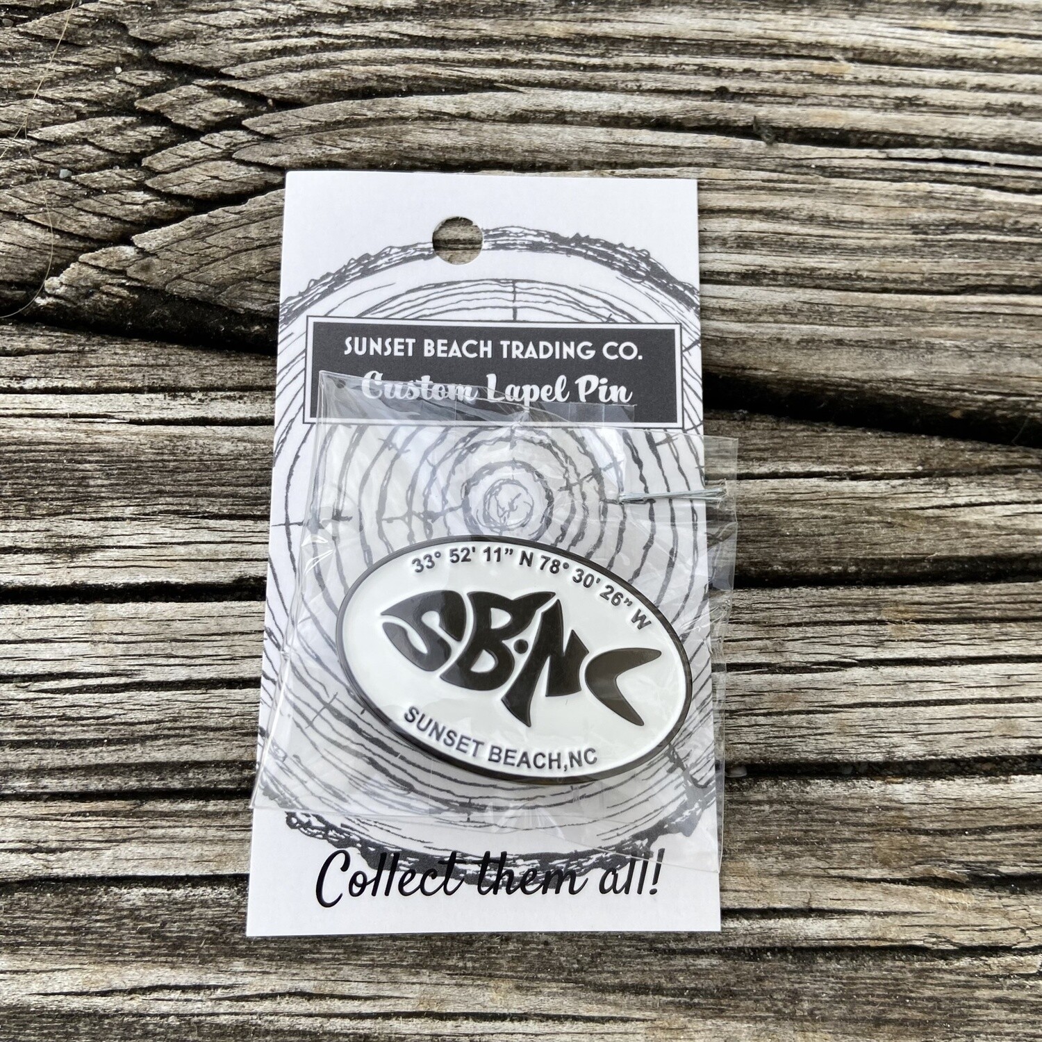 SBNC FISH OVAL LAPEL PIN