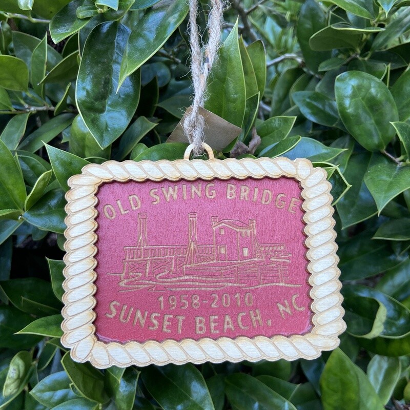 OLD SWING BRIDGE ORNAMENT (RED)