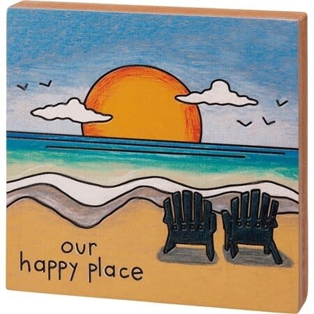 BLOCK SIGN HAPPY PLACE