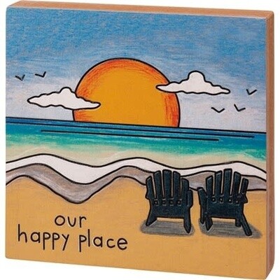 BLOCK SIGN HAPPY PLACE