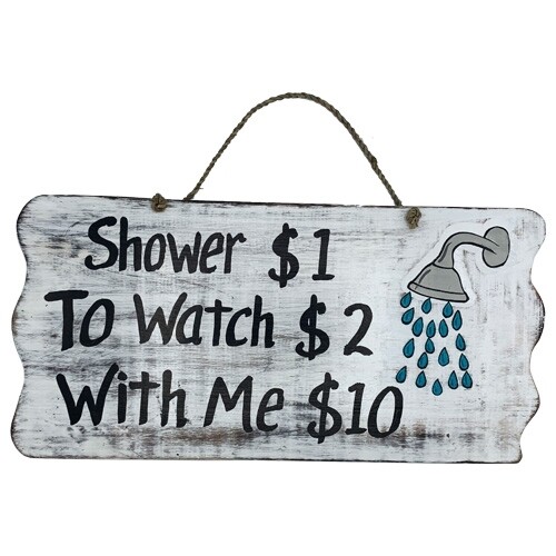 SHOWER PRICES SIGN