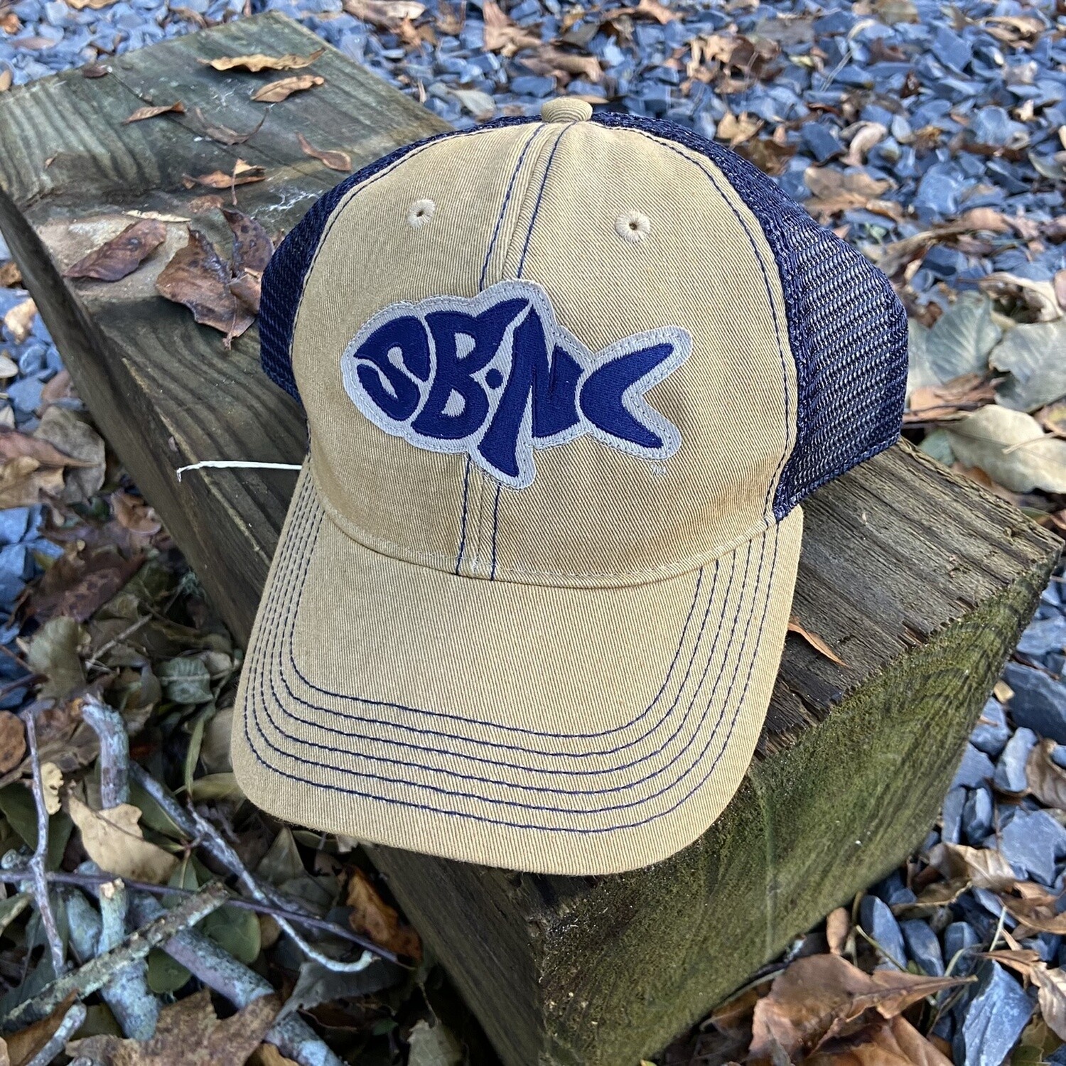 SBNC FISH OFA TRUCKER CAP KHAKI/NAVY