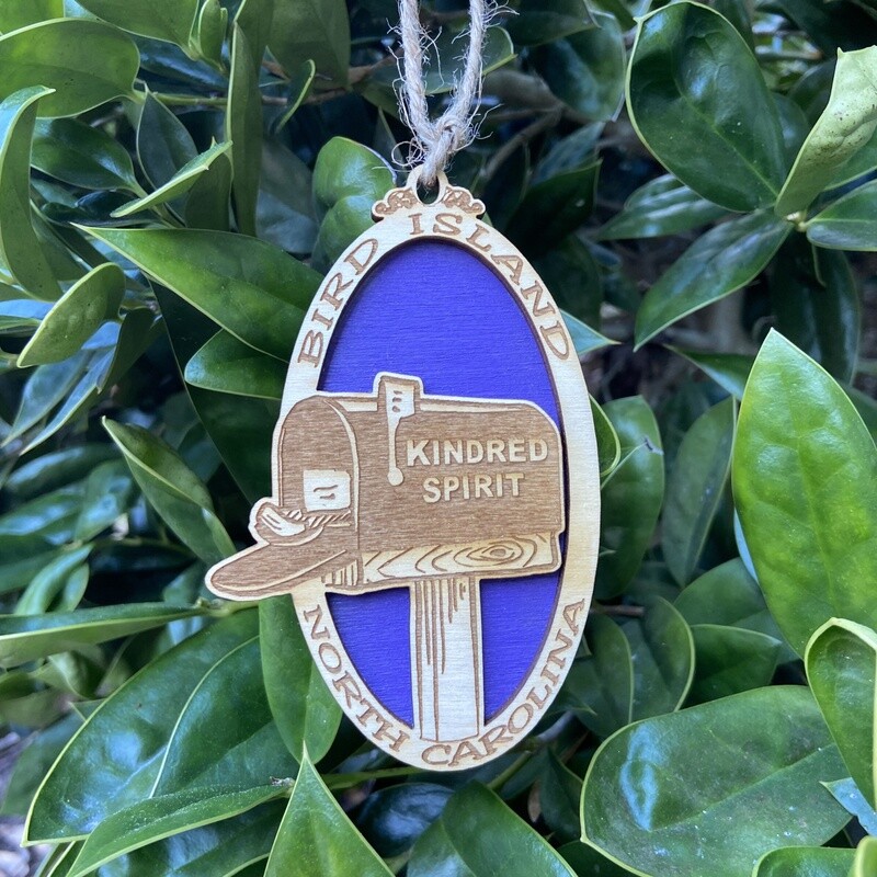 KINDRED SPIRIT OVAL BILEVEL ORNAMENT (PURPLE)