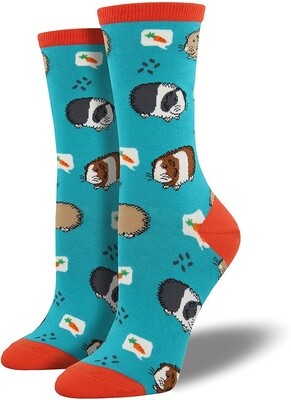 GUINEA PIGS WOMENS SOCKS TURQUOISE