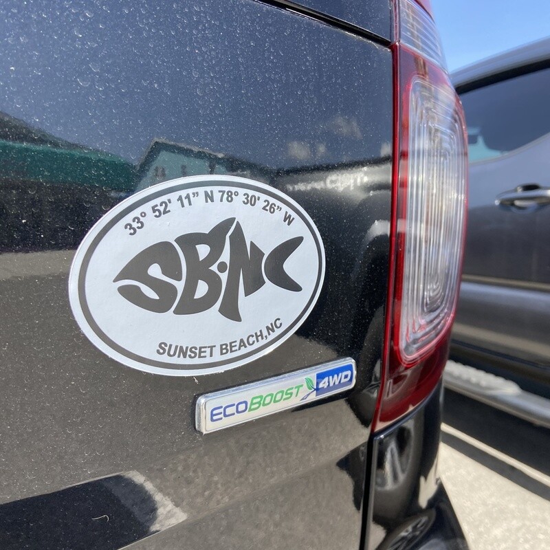 SBNC FISH OVAL CAR MAGNET