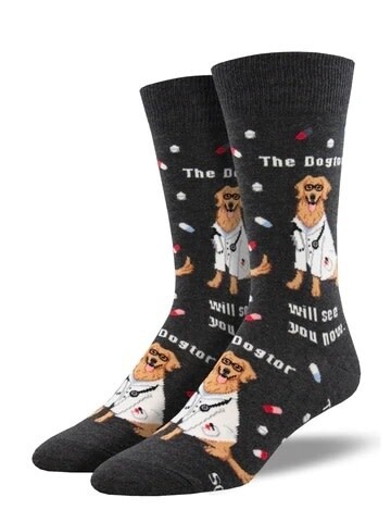 THE DOGTOR IS IN  MENS SOCKS (CHAR HTH)