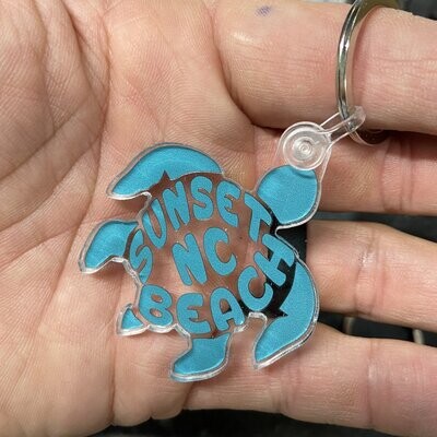 JUSTIN SEA TURTLE CLEAR KEYRING