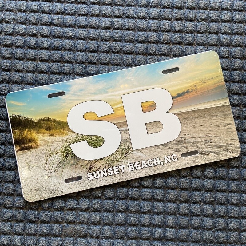 SB BEACH SCENE LICENSE PLATE