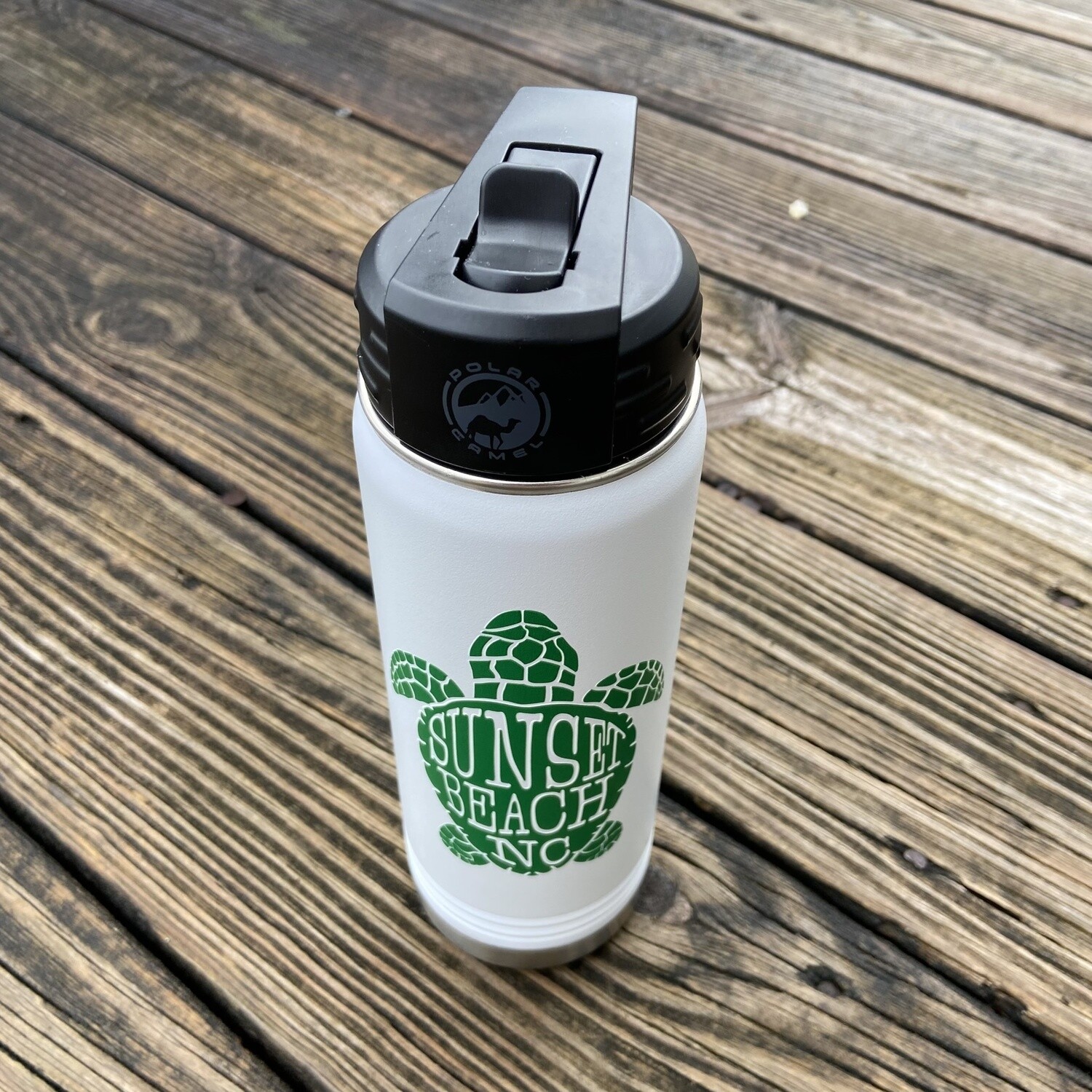 SEA TURTLE 20oz WHITE STRAW BOTTLE