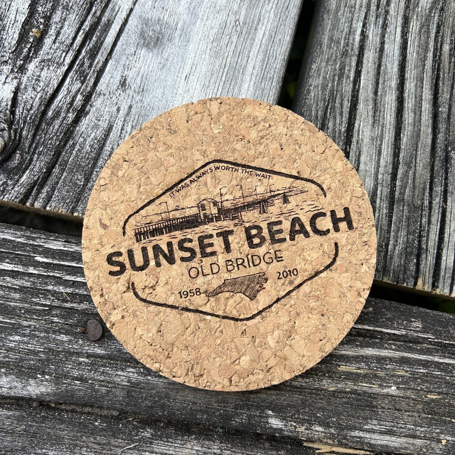 OLD BRIDGE DIAMOND ROUND CORK COASTER
