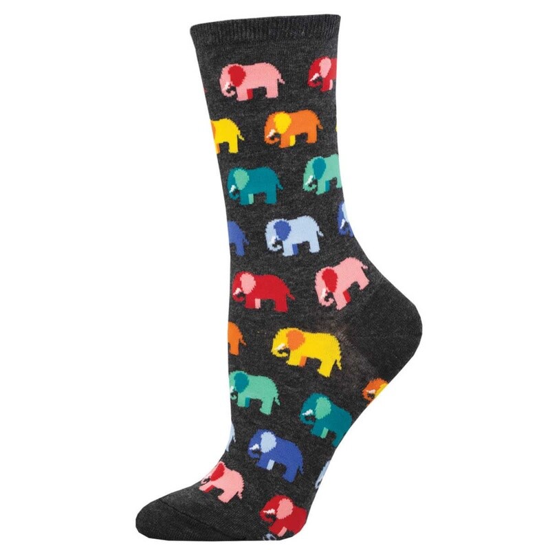 ELEPHANT IN THE ROOM WOMENS SOCK CHARCOAL HTH