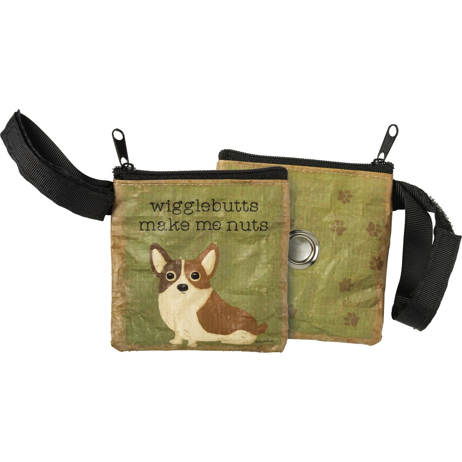 DOG WASTE BAG POUCH WIGGLE BUTTS MAKE ME NUTS