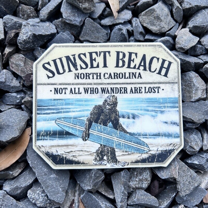 STICKER (L) SASQUATCH SURFER