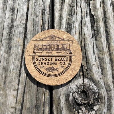TRADING COMPANY SKETCH ROUND CORK COASTER