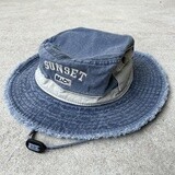 SUNSET ARCH BEACH BLOCK POCKET AUSSIE HAT NAVY/STONE