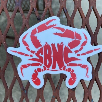 STICKER (L) SBNC CRAB RED