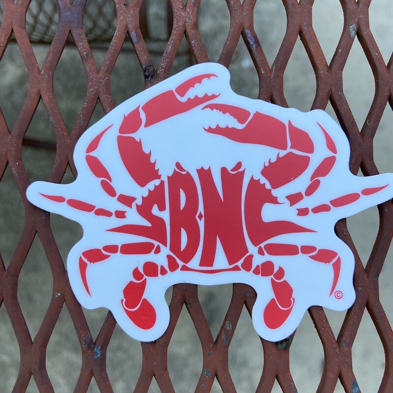 STICKER (L) SBNC CRAB RED