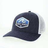 MELANGE POPUP HEX WAVE TRUCKER CAP NAVY