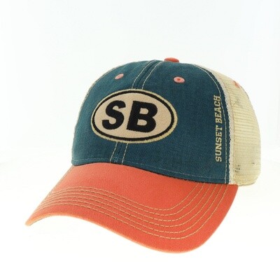 SB EURO OFA TRUCKER CAP MARINE BLUE / CORAL