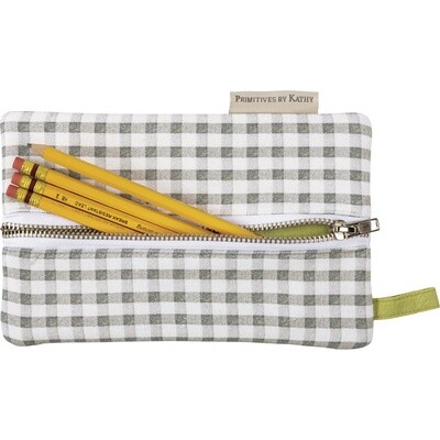 PENCIL POUCH BUFF CHECK