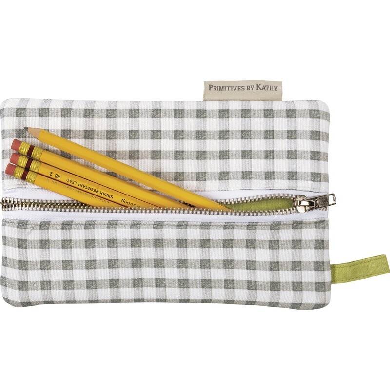PENCIL POUCH BUFF CHECK