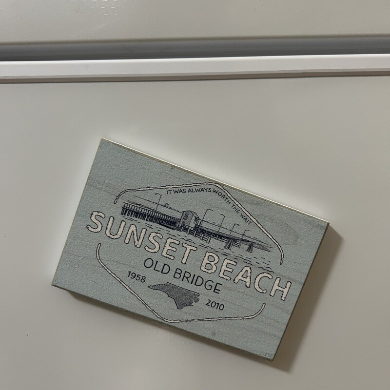 MAGNET PB OLD BRIDGE DIAMOND LT BLUE W/NAVY INK