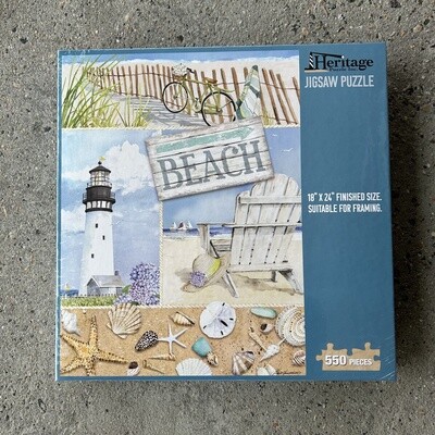 COASTAL COLLAGE PUZZLE 550PCS