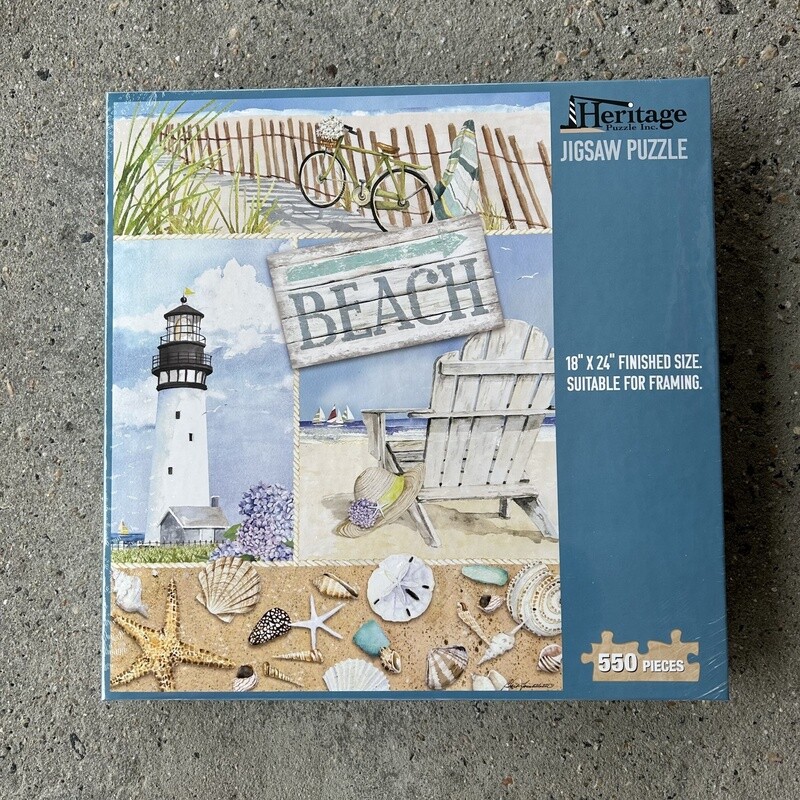 COASTAL COLLAGE PUZZLE 550PCS