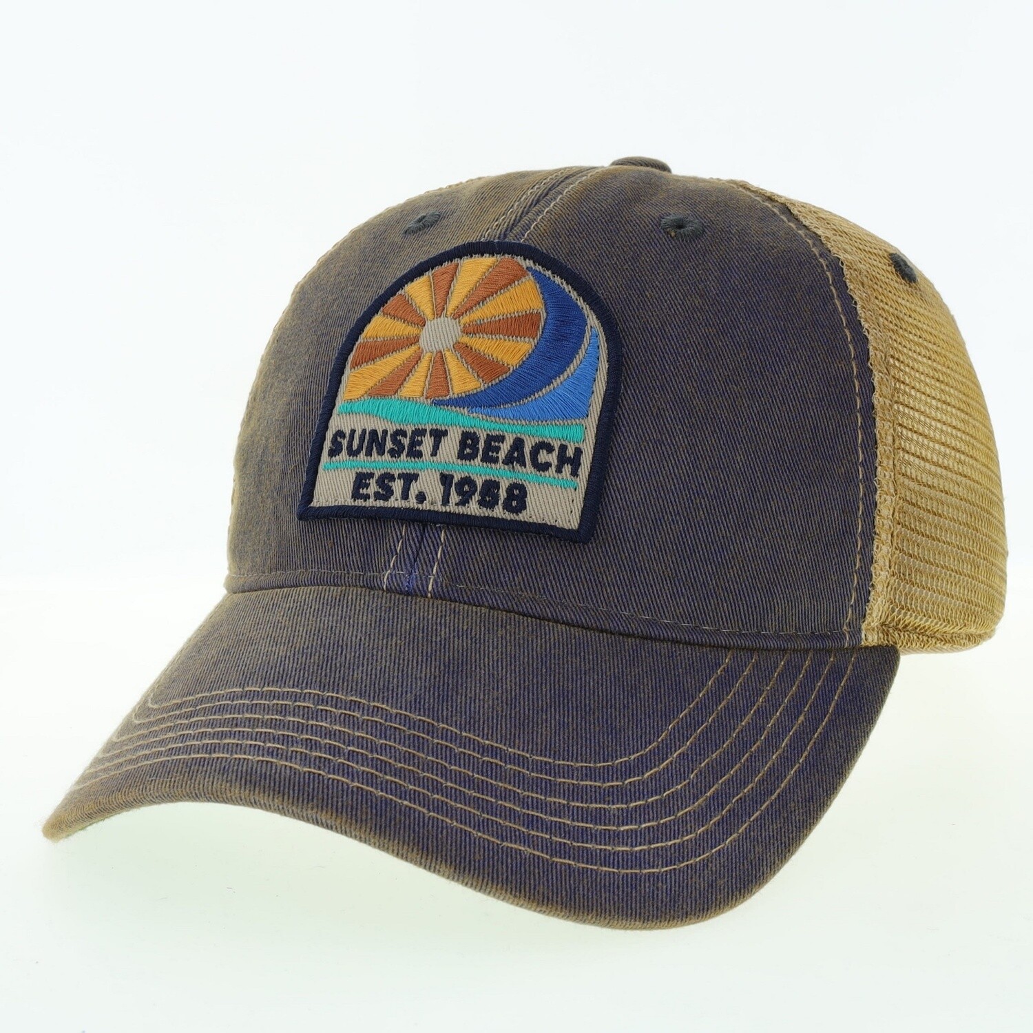 THE STAINED GLASS OFA TRUCKER CAP BLUE
