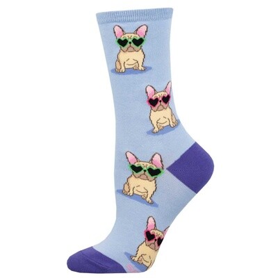 FRENCHIE FASHION WOMENS SOCK PERWINKLE