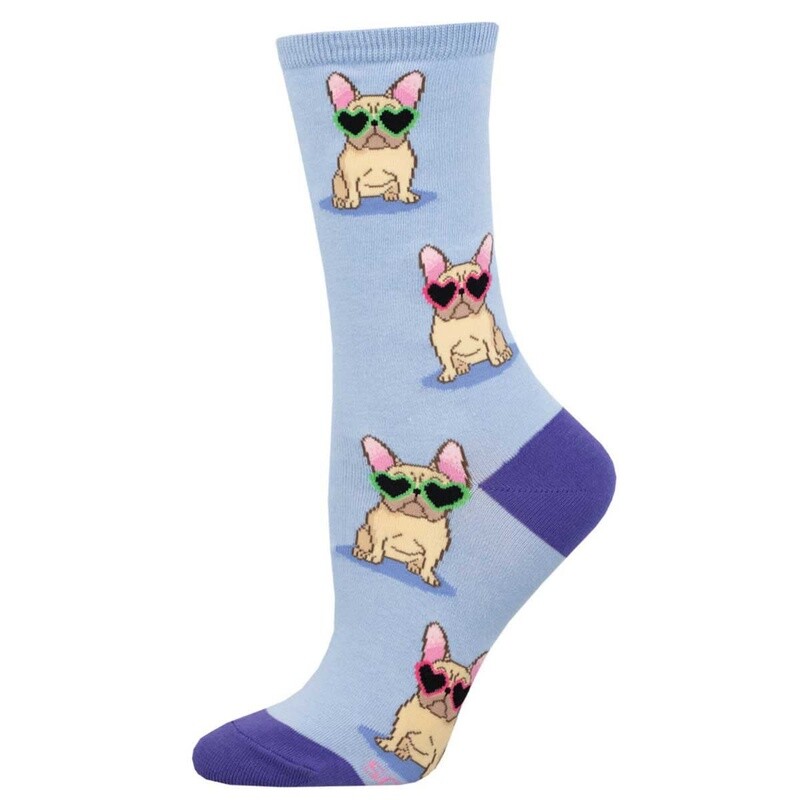 FRENCHIE FASHION WOMENS SOCK PERWINKLE