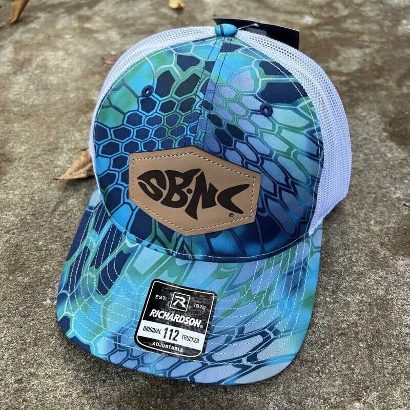 SBNC FISH HEX PATCH CAP KRYPTEK PONTUS/WHITE