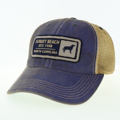 THE TROPHY LAB OFY TRUCKER CAP BLUE