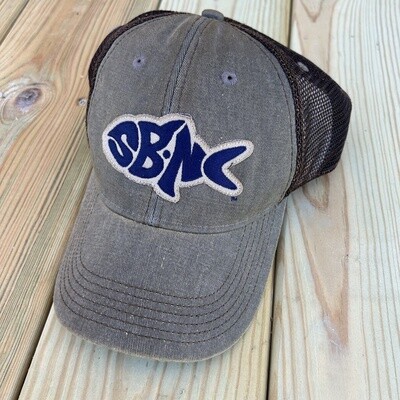 SBNC FISH OFA TRUCKER CAP GREASER GRAY