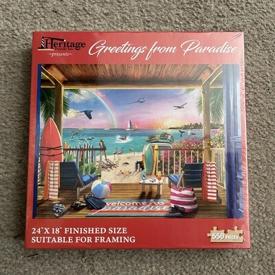 GREETINGS FROM PARADISE PUZZLE 550PCS