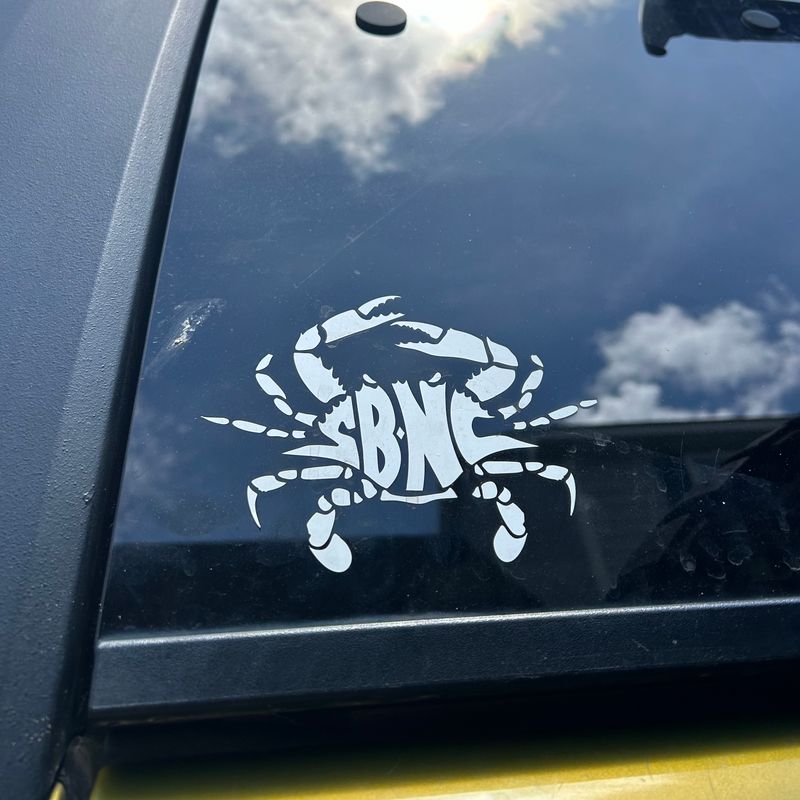 SBNC CRAB TRANSFER DECAL (WHITE)