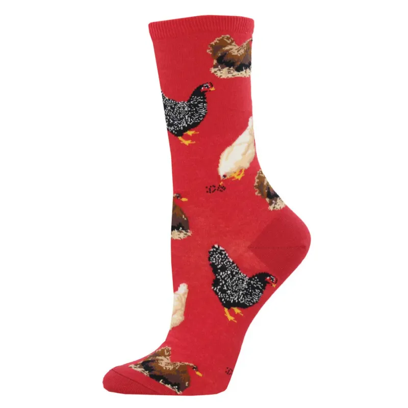 HEN HOUSE RED WOMENS SOCK