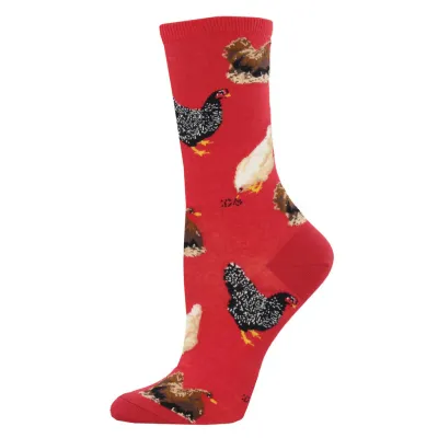 HEN HOUSE RED WOMENS SOCK