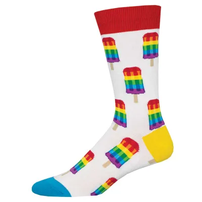 GAY POPS WHITE MENS SOCKS