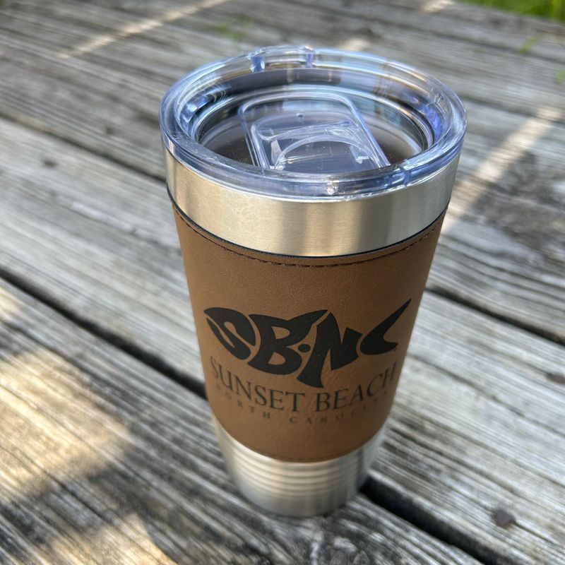 SBNC FISH CLASSIC 20oz TUMBLER PLEATHER DK BROWN