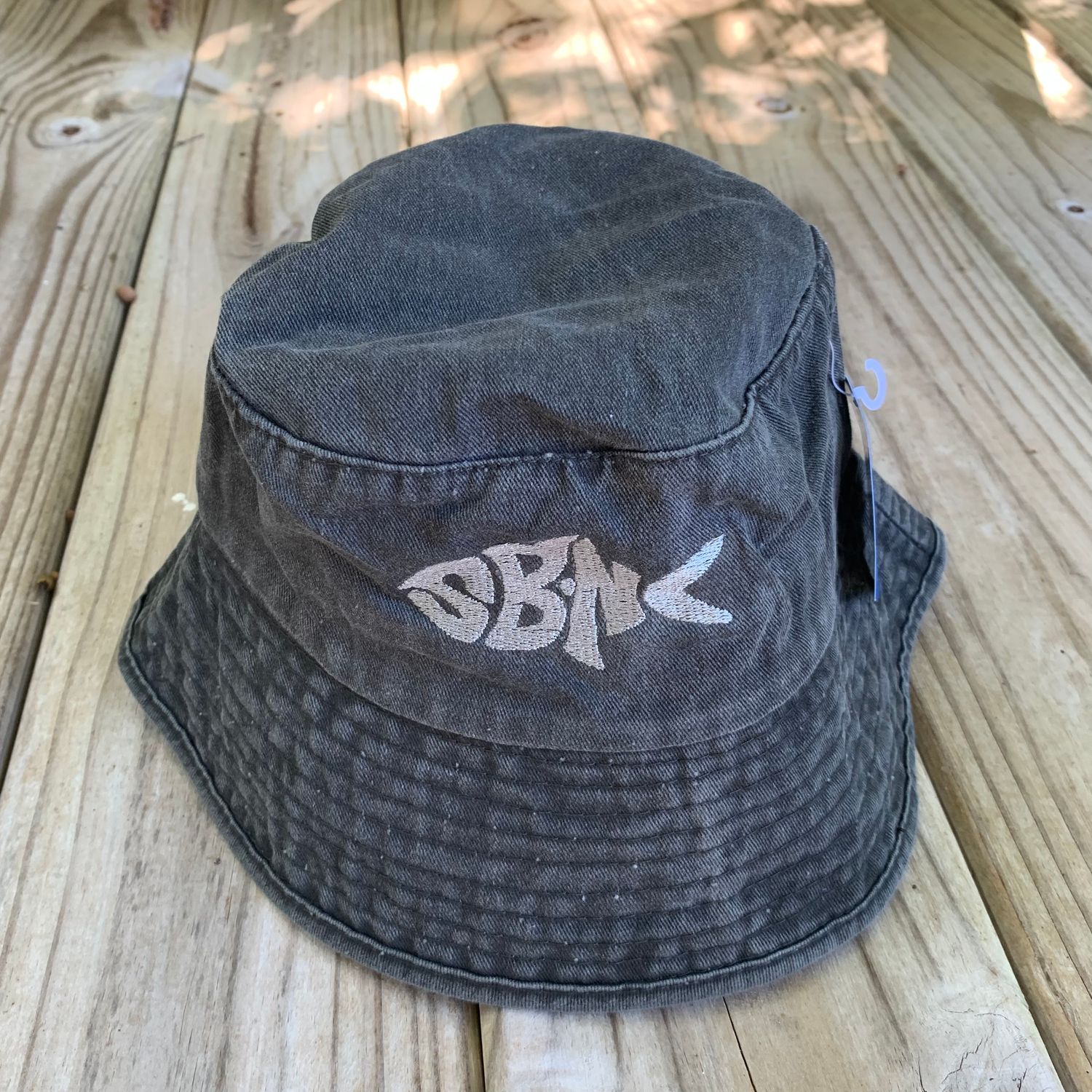 SBNC FISH ESY WASHED BUCKET HAT, Color: CHARCOAL W/GRAY