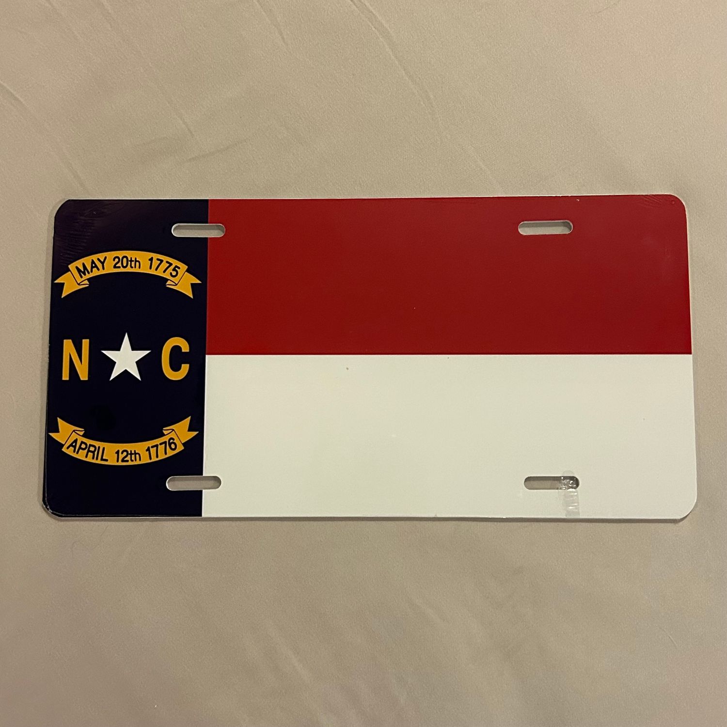 NC FLAG LICENSE PLATE