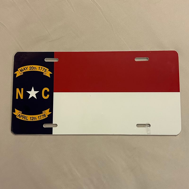 NC FLAG LICENSE PLATE