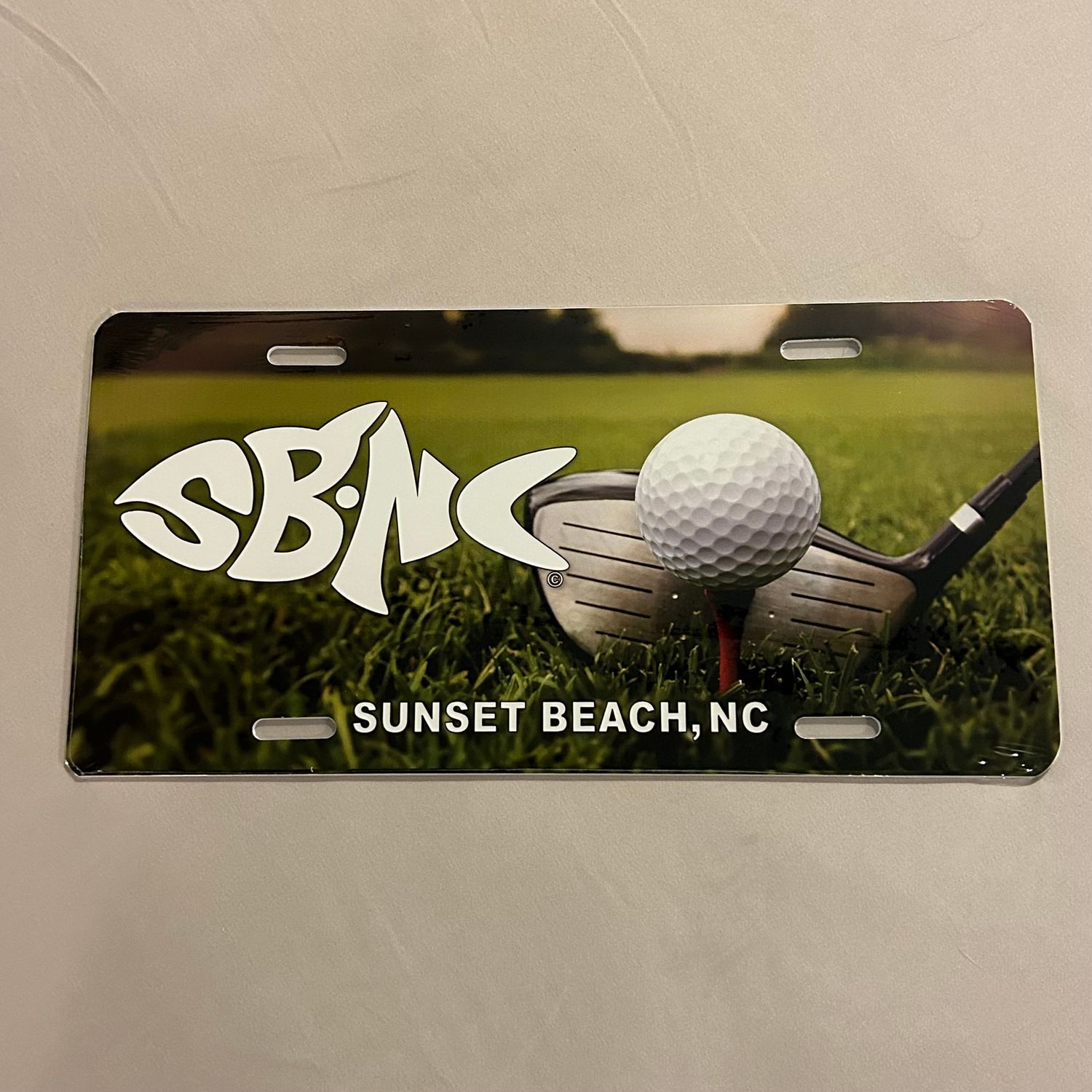 SBNC FISH GOLF LICENSE PLATE