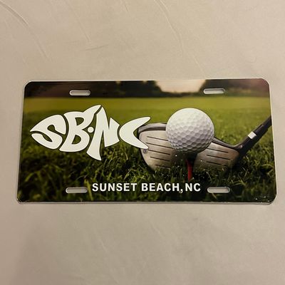 SBNC FISH GOLF LICENSE PLATE